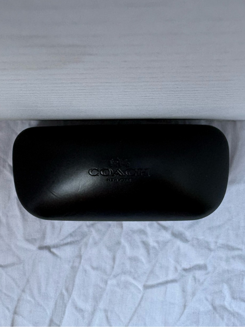 Coach Black Hard Sunglasses Case with Embossed Logo